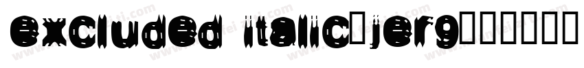 excluded italic-jer9字体转换